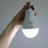 Аварийная лампа Led Buld  E27  20вт лампочка с аккумулятором 2 x 18650, фото 2