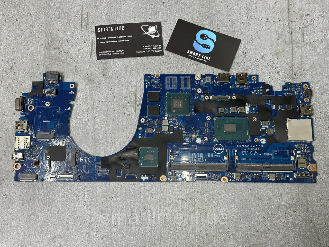 Материнська плата для ноутбука Dell Latitude 5580 | Precision 3520 | LA-E152P | SR32N | i7-7820HQ, фото 1