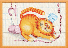 Набір для вишивання нитками та бісером: Кот-кухар