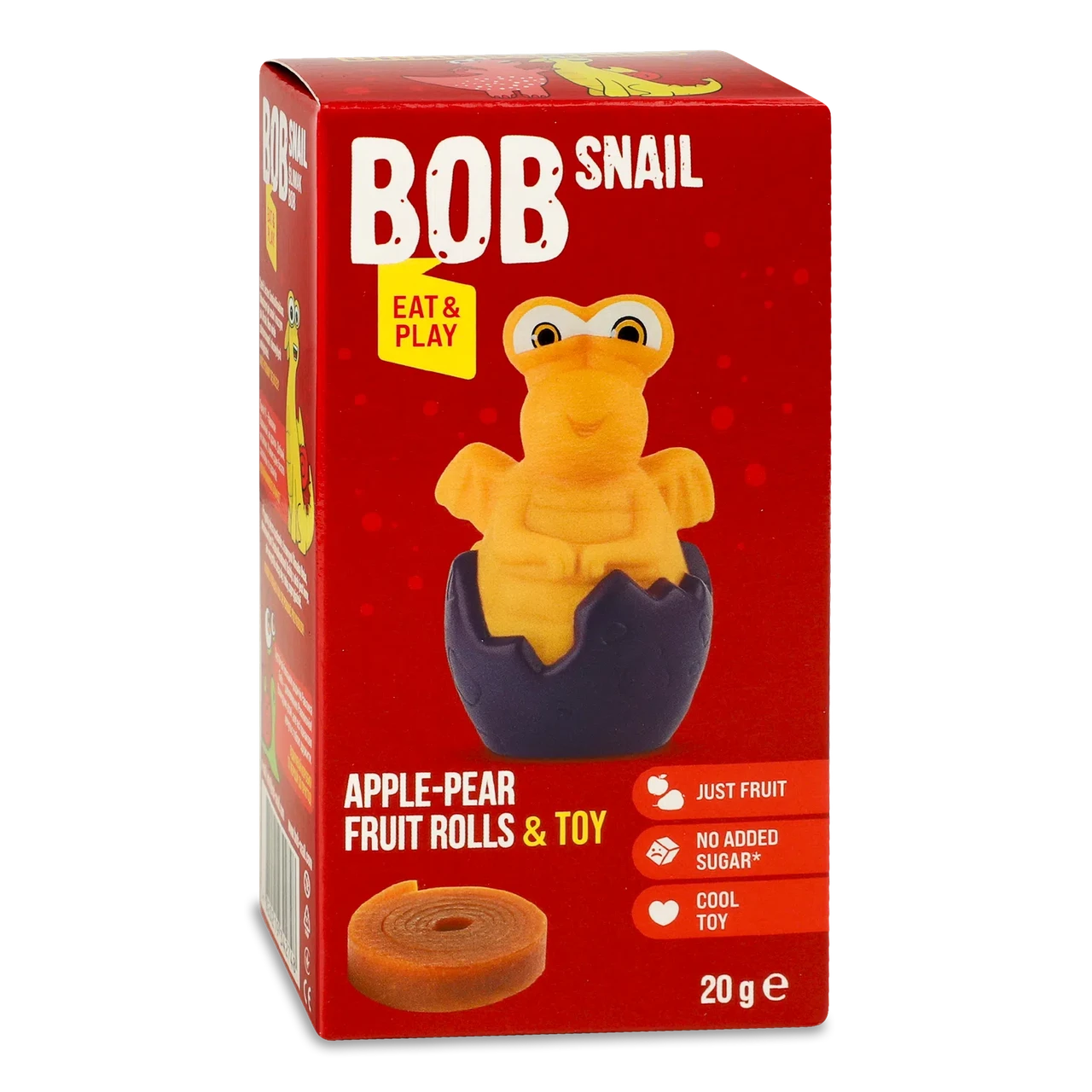 Натуральні цукерки Bob Snail Яблуко-Груша + іграшка