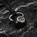 Чоловічий кулон підвіска зі шнурком 18 LBS на шию з медичної сталі під срібло з Гірею, фото 3