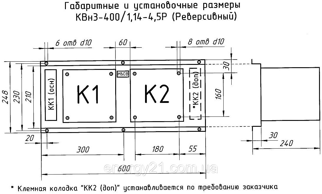 Реверсивный вакуумный контактор КВн 3-400/1,14-4,5-Р - фото 2 - id-p30762072
