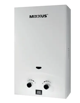Газова колонка MIXXUS GWH-0110 BASIC WHITE (Німеччина) Колонка газова димохідна 10 л білого кольору