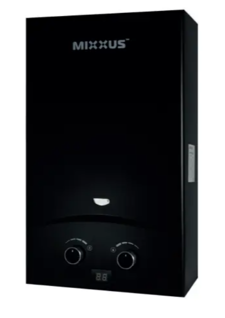 Газова колонка MIXXUS GWH-0210 BASIC BLACK (Німеччина) Колонка газова димохідна 10 л чорного кольору, фото 1