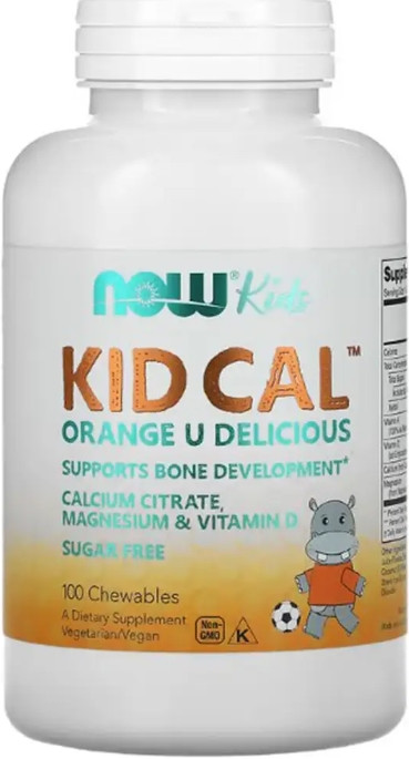 Жувальний кальцій для дітей NOW Kid Cal 100 жев табл