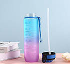 Пляшка мотиваційна для води. Спортивна багаторазова пляшка для дітей та дорослих Refill 1000 мл, фото 7