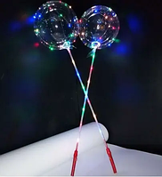 Кулька Bobo КНР 18"(до 45 см) Прозора на паличці, що світиться