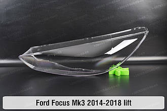 Скло фари Ford Focus Mk3 (2014-2018) рест ліве