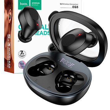 Бездротові вакуумні bluetooth навушники міні для телефона Android та iPhone з мікрофоном зарядним кейсом Hoco