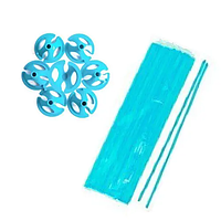 Паличка з тримачем 35 см для кульки блакитна