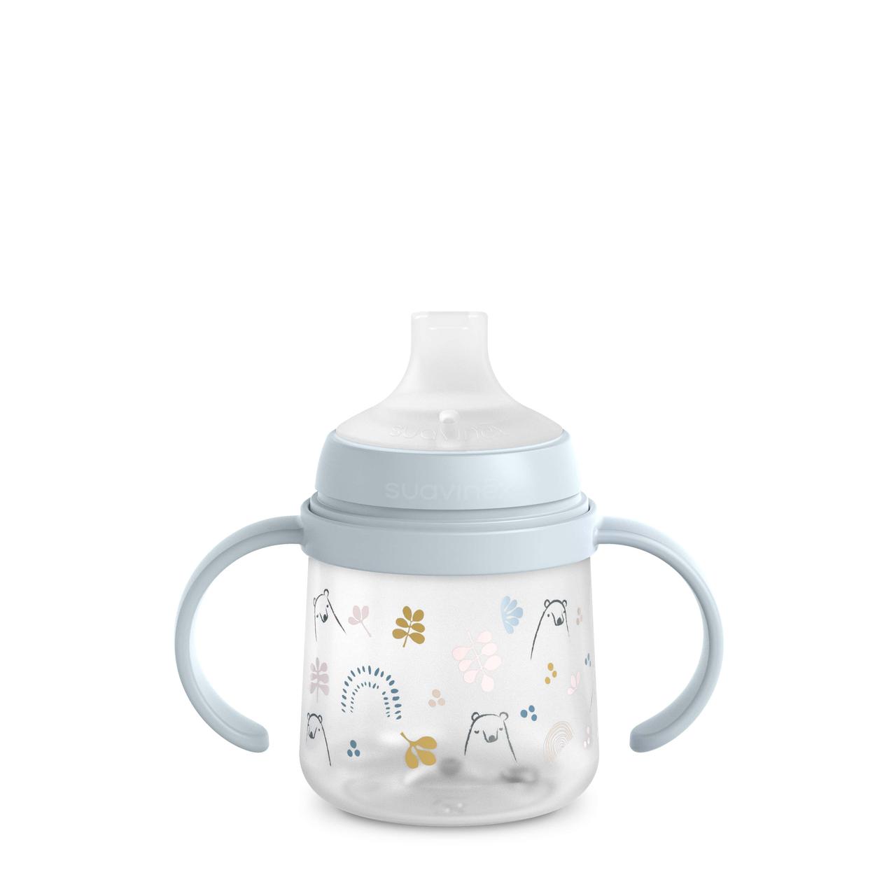 Чашка з силіконовим носиком Suavinex Bear family 150 мл +6 місяців, blue
