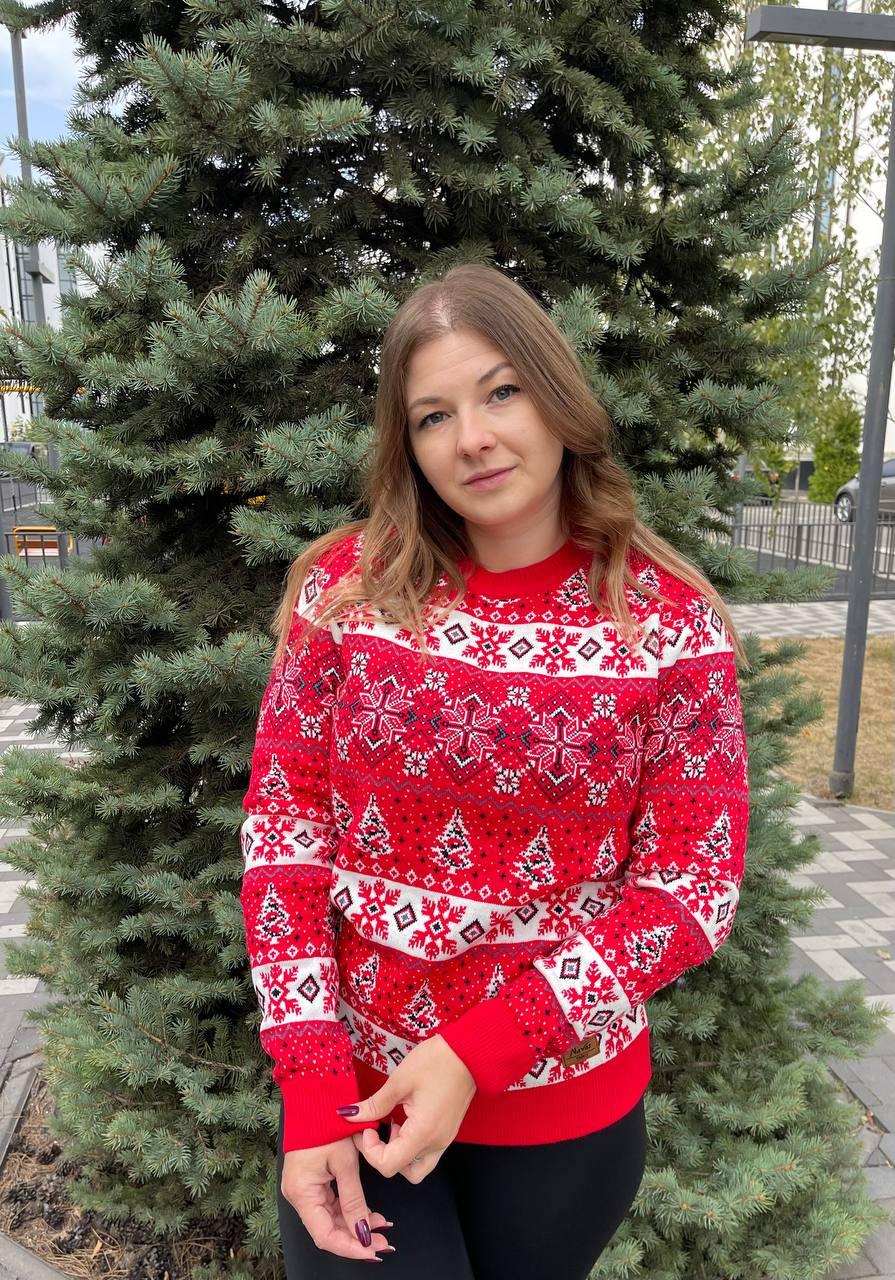 Новорічний светр "Сніжинка" без горла