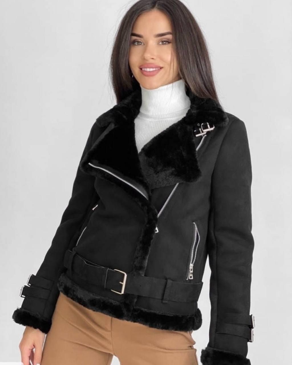 Дублянка жіноча зі штучної замши, фото 1