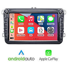 Автомагнітола штатна Android 2Din DZ8-8227 для Volkswagen, Skoda (8", 2/32GB, 4 ядра, CarPlay)