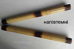 Оригінальна бамбукова палиця кругла для масажу 40 см темна без наповнення! Диаметр від 4см.!!!