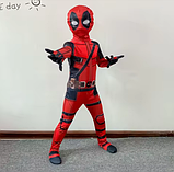 Костюм / Комбінезон + Балаклава + рукавички Дедпул Deadpool дитячий (S-100-110 см), фото 4