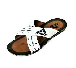 Чоловічі Шльопанці Тапочки Adidas Сланці Білі Адідас ( розміри: 40,41,42,43,44,45)