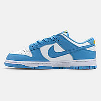 Кросівки Nike SB Dunk Low Blue White / Найк СБ Данк Низькі Сині з Білим, фото 4