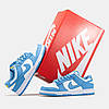 Кросівки Nike SB Dunk Low Blue White / Найк СБ Данк Низькі Сині з Білим, фото 7