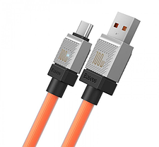Кабель Baseus CoolPlay Series Fast Charging Cable USB to Type-C 100W 1m CAKW000607 Orange, фото 3