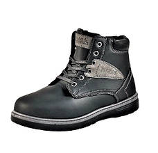 Черевики ЗИМНІ Чоловічі Чорні Кросівки з МЕХОМ на замку з блискавкою (розміри: 42,44) - 204-1