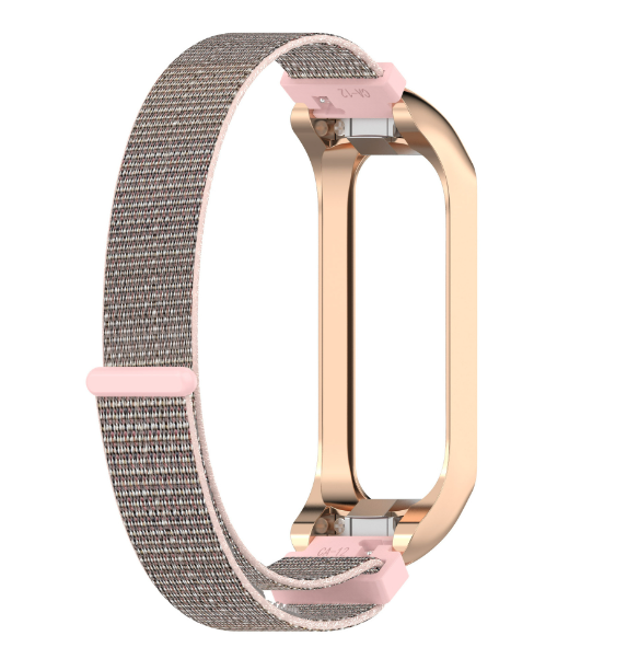Ремінець-бампер DK для Samsung Galaxy Fit2 (R220) | Nylon Sport Loop (rose gold/pink), фото 1