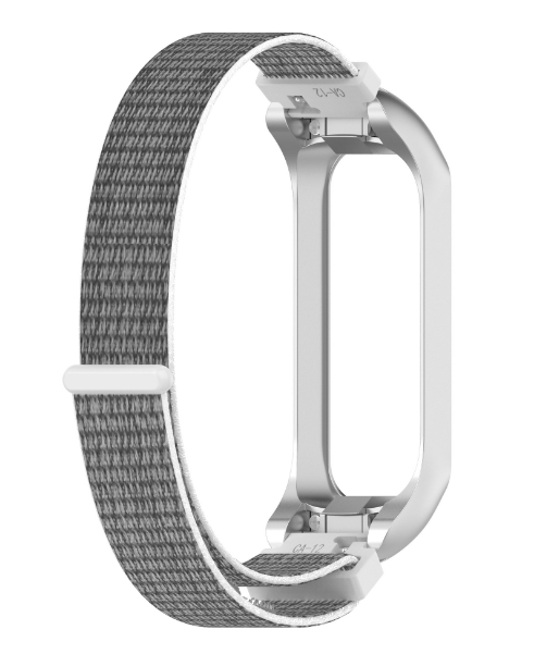 Ремінець-бампер DK для Samsung Galaxy Fit2 (R220) | Nylon Sport Loop (silver/seashell), фото 1