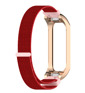 Ремінець-бампер DK для Samsung Galaxy Fit2 (R220) | Nylon Sport Loop (rose gold / red)