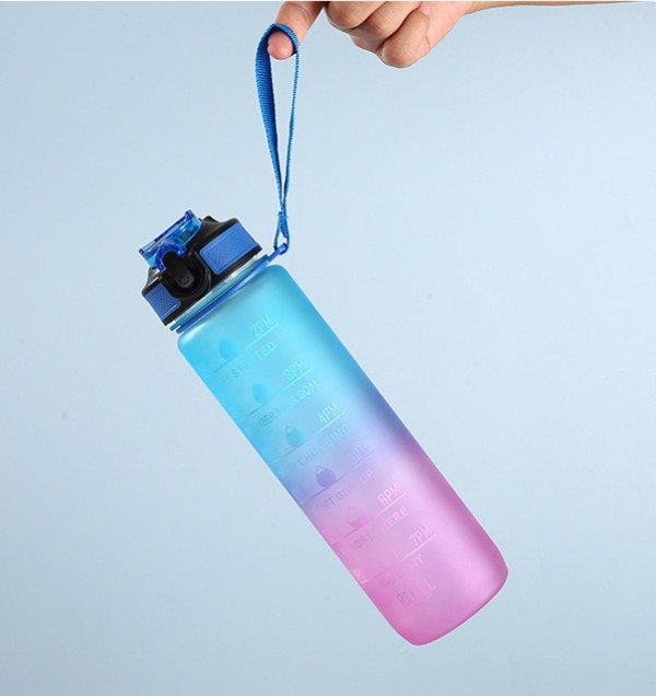 Мотивационная бутылка для воды. Спортивная многоразовая бутылка для детей и взрослых Refill 1000 мл Мотивационная бутылка для воды. Спортивная многоразовая бутылка для детей и взрослых Refill 1000 мл