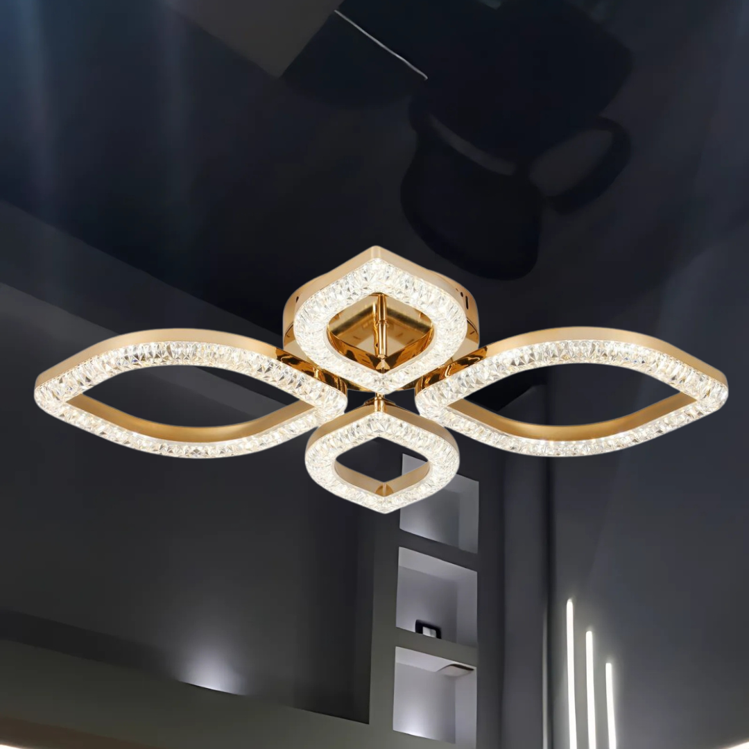 Люстра ЛЭД  Sirius 96W до 20 м² колір Золотистий 2721/2+2 GD 48W*2, фото 1