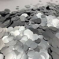 Конфеті "Кружечки" 1,2 см срібло, 50 г