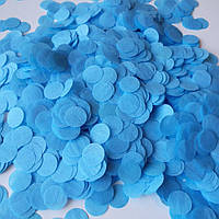 Конфетті СУПЕРЛЕГКЕ "Кружечки" 1,2 см блакитне, 25 г