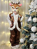 Дитячий карнавальний костюм "Оленя", новорічний костюм на ранок, дитячий костюм атласний з хутром, фото 10