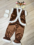 Дитячий карнавальний костюм "Оленя", новорічний костюм на ранок, дитячий костюм атласний з хутром, фото 8