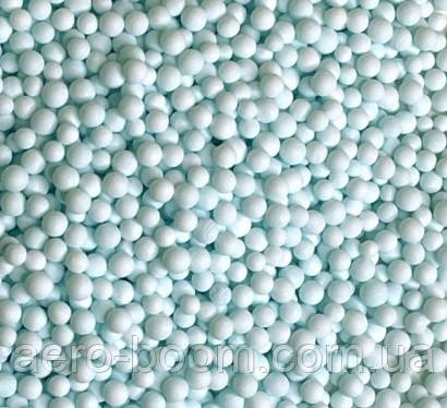 Пінопластові кульки 2-4 мм (1 л) Макарун блакитний, фото 1