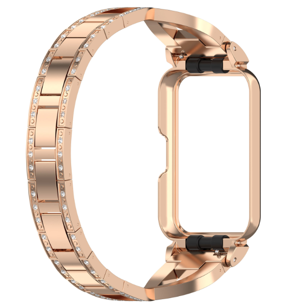 Ремінець-бампер DK для Samsung Galaxy Fit3 (R390) | Metal Band Fitlink Diamond (rose gold), фото 1