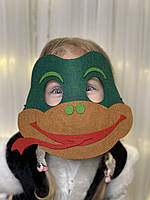 Маскарадна маска "Змія", маска з фетру змії, дитяча маска, костюм змії, морда змії