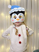 Маскарадна маска "Пінгвін", маска з фетру пінгвіна, дитяча маска, костюм пінгвіна, морда пінгвіна