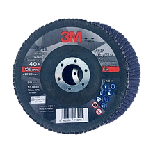 Торцевий конічний пелюстковий круг 3М 769F, D125 T29/T27/ P40 (уп. - 10 шт.)
