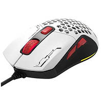 Ігрова комп'ютерна дротова миша Xtrike Me GM-316W мишка для ноутбука з підсвіткою Білий 1.5 м