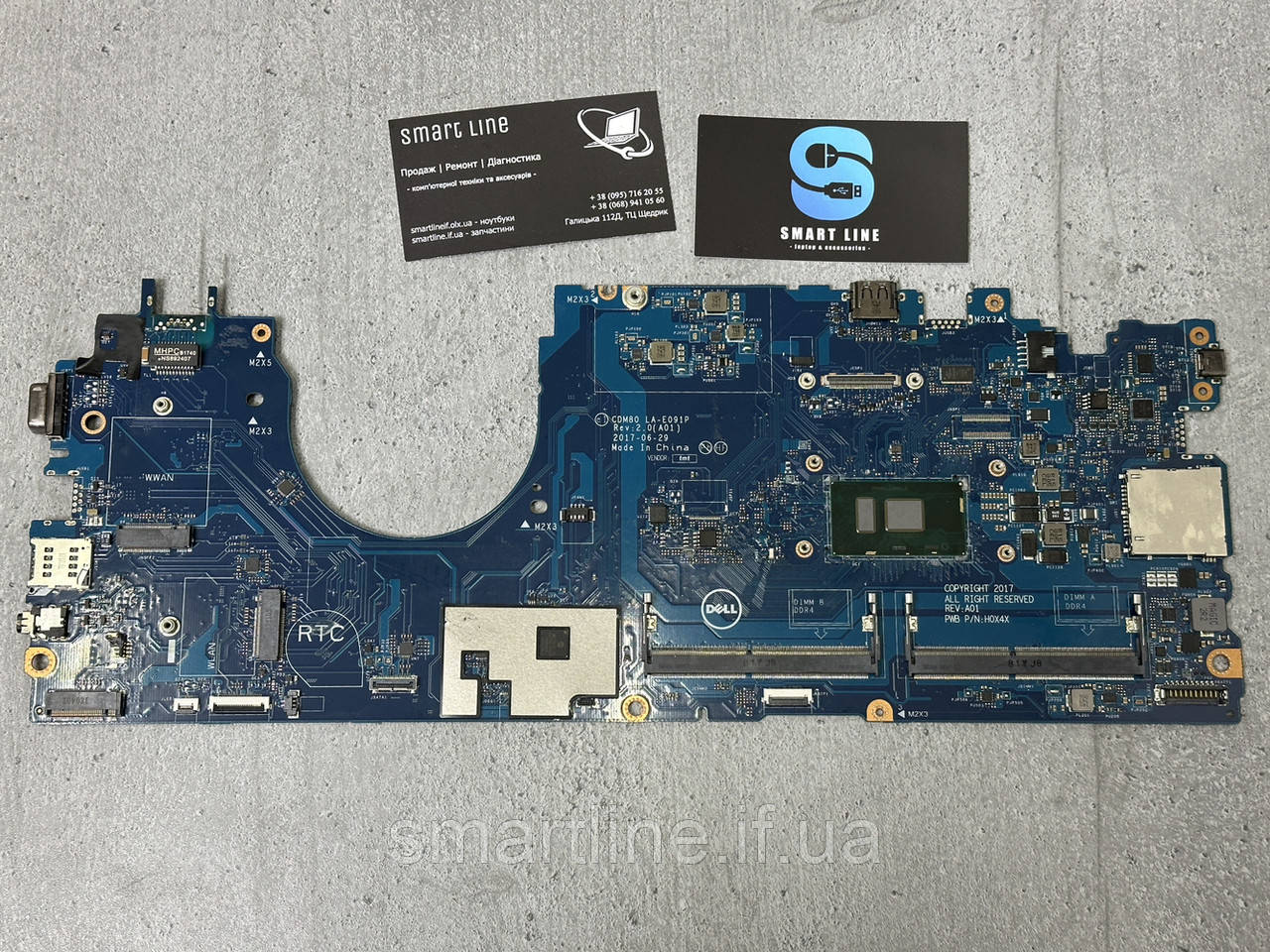 Материнська плата для ноутбука Dell Latitude 5580 | LA-E091P | SR342 | i5-7200U, фото 1