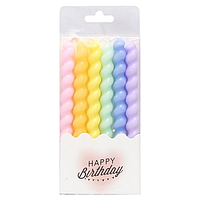 Свічки для торта "Цукерки" макарун, 6 шт