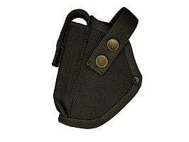 Кобура для ЛЕВШИ для ПМ-Макарова поясна з чохлом-підсумком для магазину (oxford, олива)