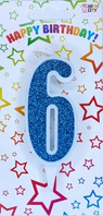 Свічка цифра "Блакитна" - 6