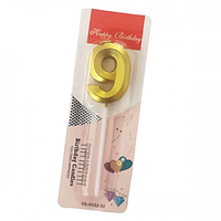 Свічка цифра "Золота грань" — 9
