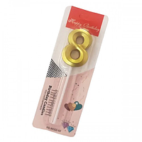 Свічка цифра "Золота грань" — 8