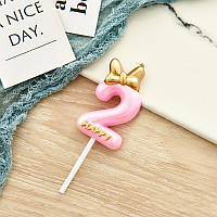 Свічка цифра "Happy" - 2