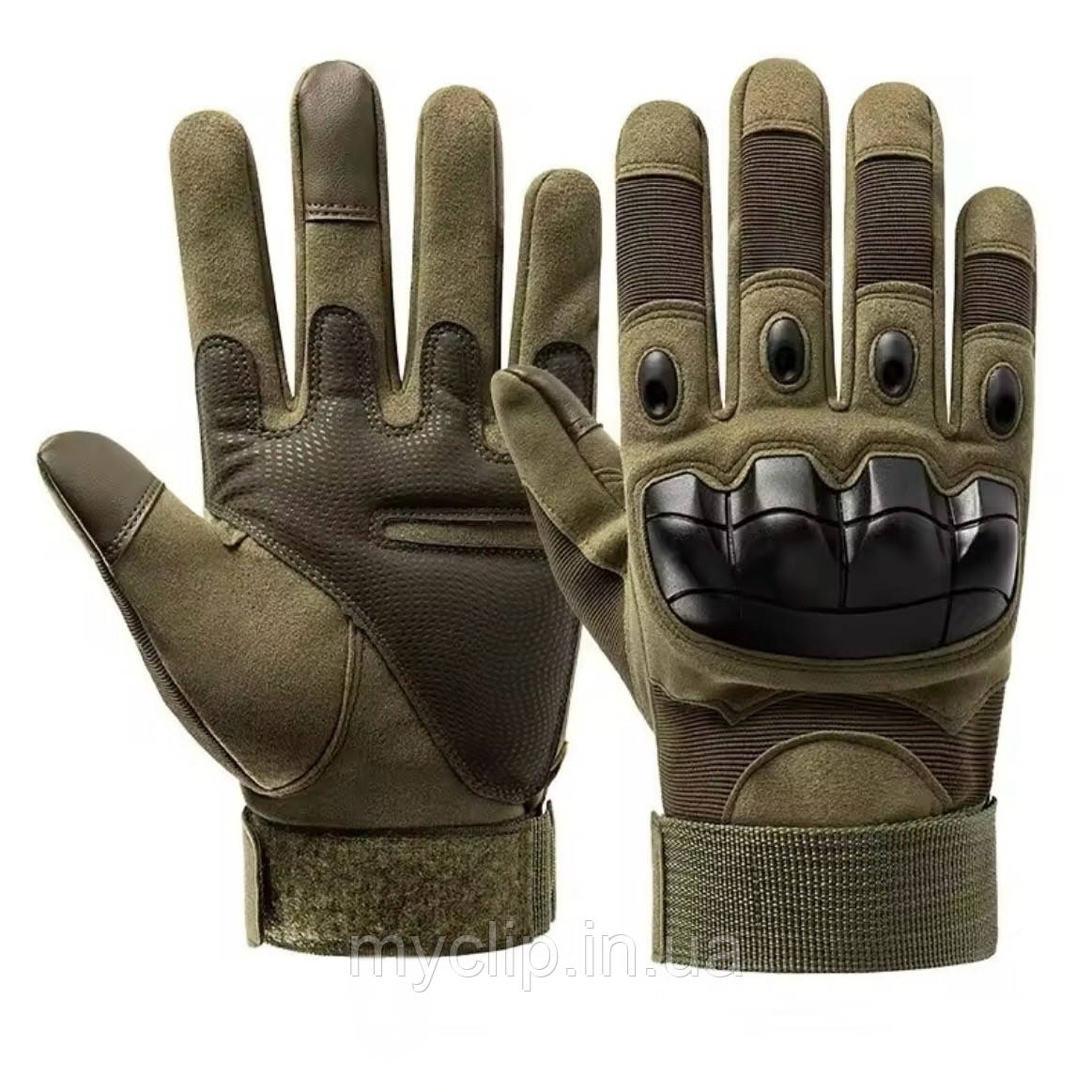 Військові утеплені тактичні перчатки. Зимові армійські штурмові рукавички ЗСУ для смартфонів із захистом кулака, фото 1