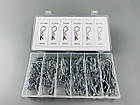 Набір шплінтів типу R метричних 150 шт. Пружинний штифт (6 різновидів шплінтів в одному наборі), фото 8