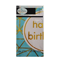 Скатертина святкова 137х183 см, "Happy Birthday на блакитному фоні"